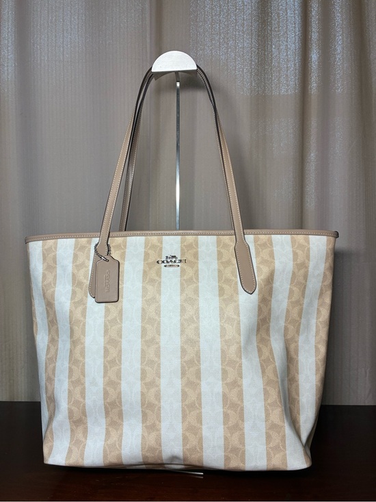 Coach Handbags - Coach City Signature Striped Tote